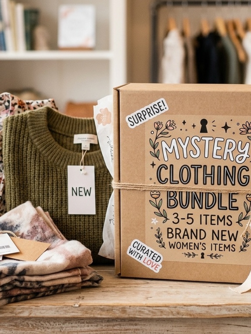 Mystery Clothing Bundle with - 3-5 Brand New Women's Items